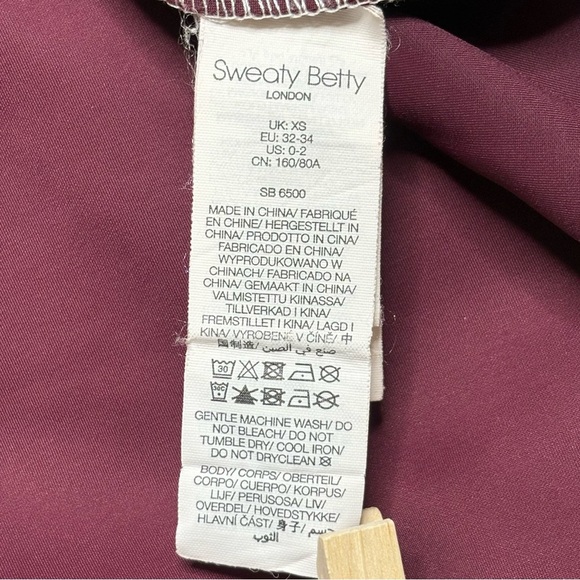 SWEATY BETTY Mix It Up Colorblock Sweatshirt Size XS Pocket 3/4 Sleeve Boxy Fit - Picture 11 of 11